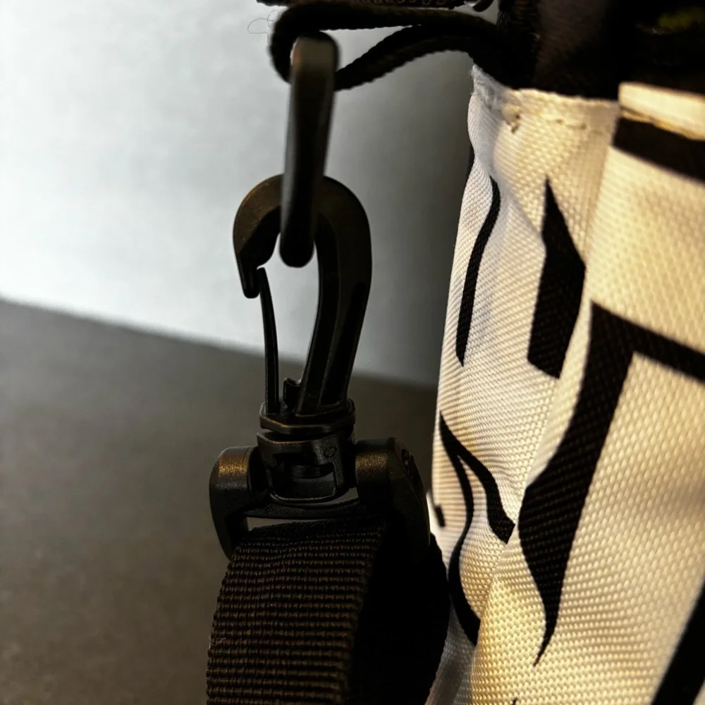 EUC Columbia Urban Uplift Side Black White w/ Lime Green Interior Crossbody Bag